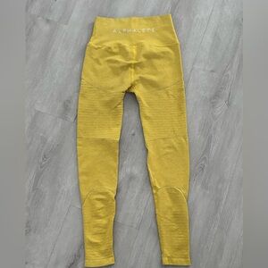 Alphalete Revival leggings, yellow size small